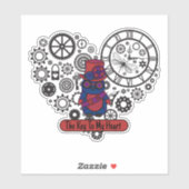Sticker La clé de mon coeur (Feuille)