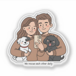 Sticker La Collection d'Abondance Couple & Animal de Compa