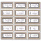 Sticker La collection Mariage de Burlap du phare nautique (Devant)