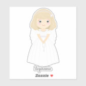 Sticker La colombe communion Blonde Girl (Feuille)