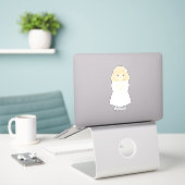 Sticker La colombe communion Blonde Girl (Ordinateur portable sur le bureau)