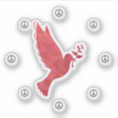 Sticker La colombe et les signes de paix (Devant)