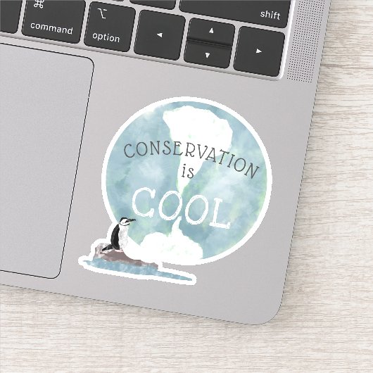 Sticker La conservation est le pingouin Cool (Détail)
