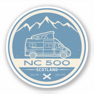 Sticker La côte nord de l'Écosse 500, route panoramique de