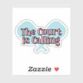 Sticker "La Cour appelle" sur une pagaie de basket (Feuille)