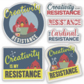 Sticker "La créativité est ma résistance" Collection Compa (Devant)