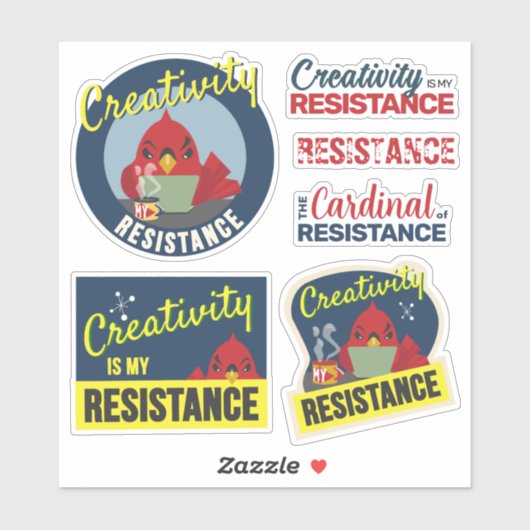 Sticker "La créativité est ma résistance" Collection Compa (Feuille)