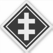 Sticker La Croix de Lorraine - v2 (blanc) (Devant)