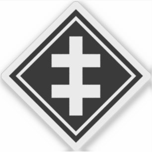 Sticker La Croix de Lorraine - v2 (blanc)