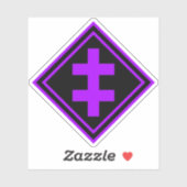 Sticker La Croix de Lorraine - v2 (violet) (Feuille)