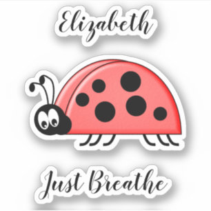 Sticker La dame bogue respire juste une citation d'anxiété