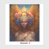 Sticker La déesse ailée Imaginaire Art (Feuille)