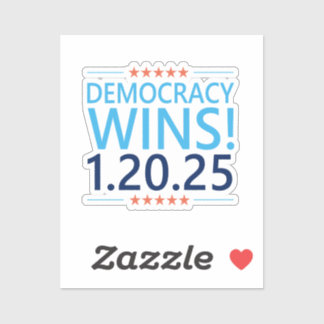 Sticker La démocratie gagne Kamala Harris 1.20.25