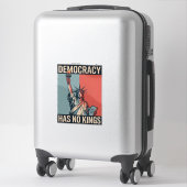 Sticker La démocratie n'a pas de rois Statut Liberté Améri (Sur valise)