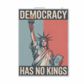Sticker La démocratie n'a pas de rois Statut Liberté Améri (Devant)