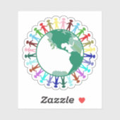 Sticker La diversité dans le monde (Feuille)