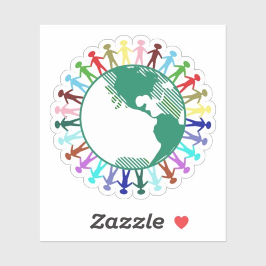 Sticker La diversité dans le monde (Feuille)