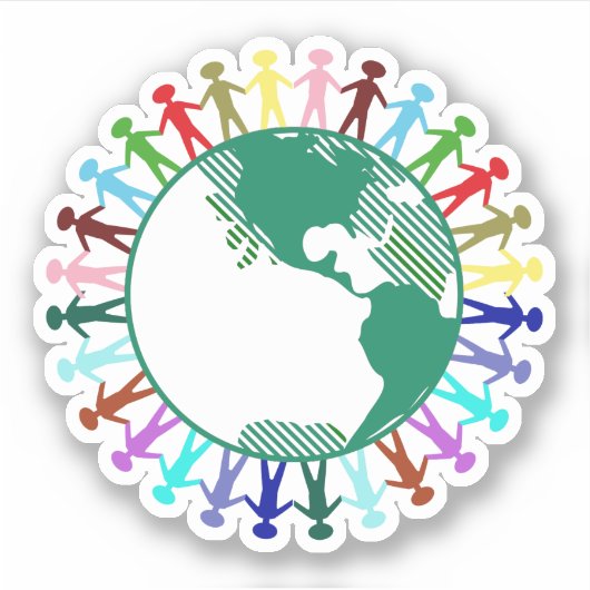 Sticker La diversité dans le monde (Devant)