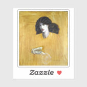 Sticker La Donna Della Finestra de Dante Gabriel Rossetti (Feuille)