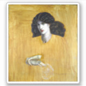 Sticker La Donna Della Finestra de Dante Gabriel Rossetti (Devant)