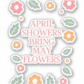 Sticker la douche d'avril apporte des fleurs (Devant)