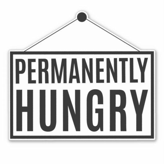 Sticker La faim permanente (Devant)