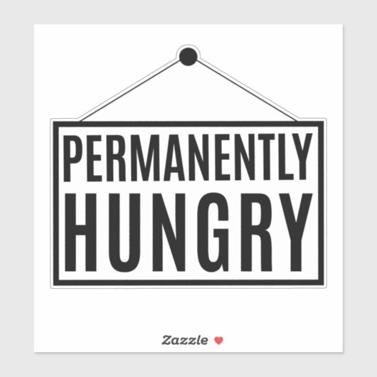 Sticker La faim permanente (Feuille)