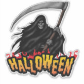 Sticker La Faucheuse Halloween Épouvantable (Devant)