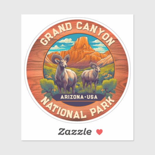 Sticker La faune du Grand Canyon National Park Arizona (Feuille)
