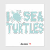 Sticker La faune marine de la tortue bleue (Feuille)