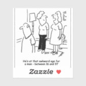 Sticker La femme dit que le mari est à l'âge adulte pour u (Feuille)