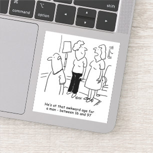 Sticker La femme dit que le mari est à l'âge adulte pour u