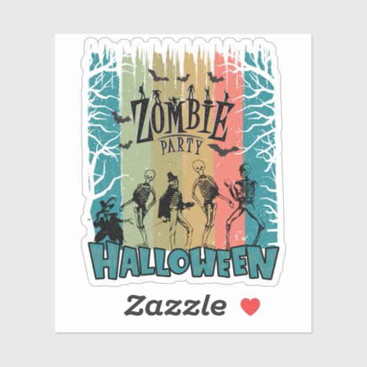 Sticker La fête des zombies (Feuille)