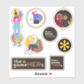 Sticker la feuille d'autocollants du logo*gameHERs (Feuille)