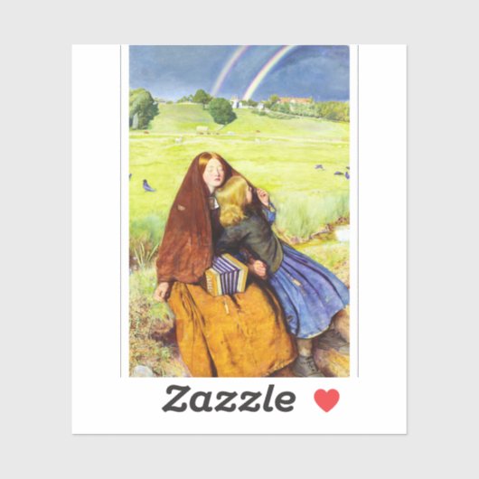 Sticker La fille aveugle par John Everett Millais (Feuille)