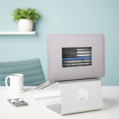 Sticker La fine ligne bleue  (Ordinateur portable sur le bureau)
