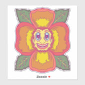 Sticker La Fleur Souriante (Feuille)