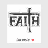 Sticker La foi avec la croix ! (Feuille)