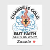 Sticker La foi nous réchauffe - L'application des oeuvres (Feuille)