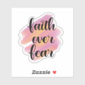 Sticker La foi sur la peur (Feuille)