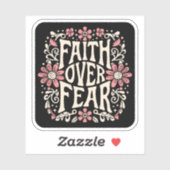 Sticker La foi sur la peur super chrétienne (Feuille)