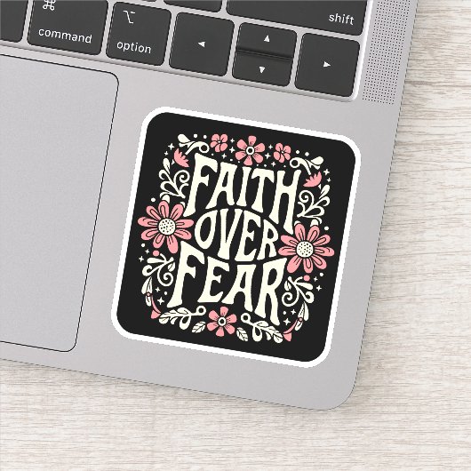 Sticker La foi sur la peur super chrétienne (Détail)