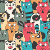 Sticker La foule des chats (Devant)