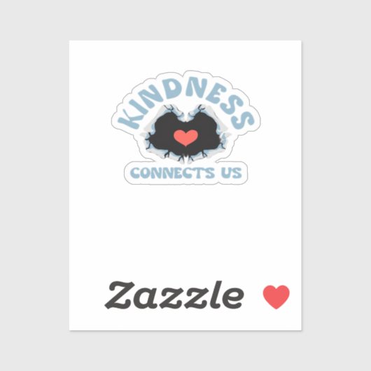 Sticker La gentillesse nous connecte classique (Feuille)