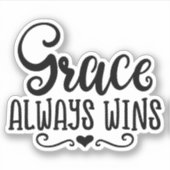 Sticker La grâce gagne toujours. 1 wb-sb (Devant)