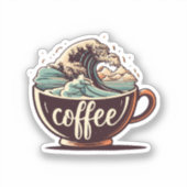 Sticker La Grande Vague De Café (Recto)