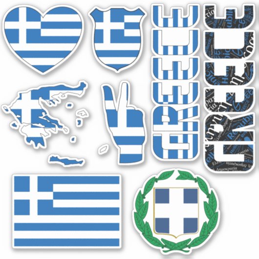 Sticker La Grèce Extraordinaire forme les symboles nationa (Devant)