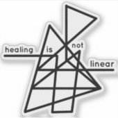 Sticker La guérison n'est pas linéaire | Sensibilisation à (Devant)