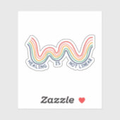 Sticker La guérison n'est pas linéaire - Sensibilisation à (Feuille)