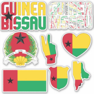 Sticker La Guinée-Bissau Extraordinaire forme des symboles